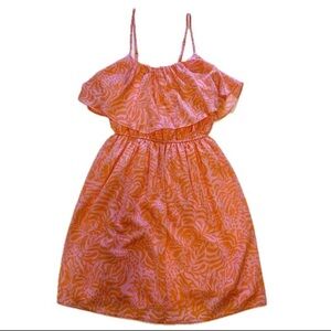 Lilly Pulitzer for Target Coral Orange Pink Flounce Mini Women's Dress Size XS